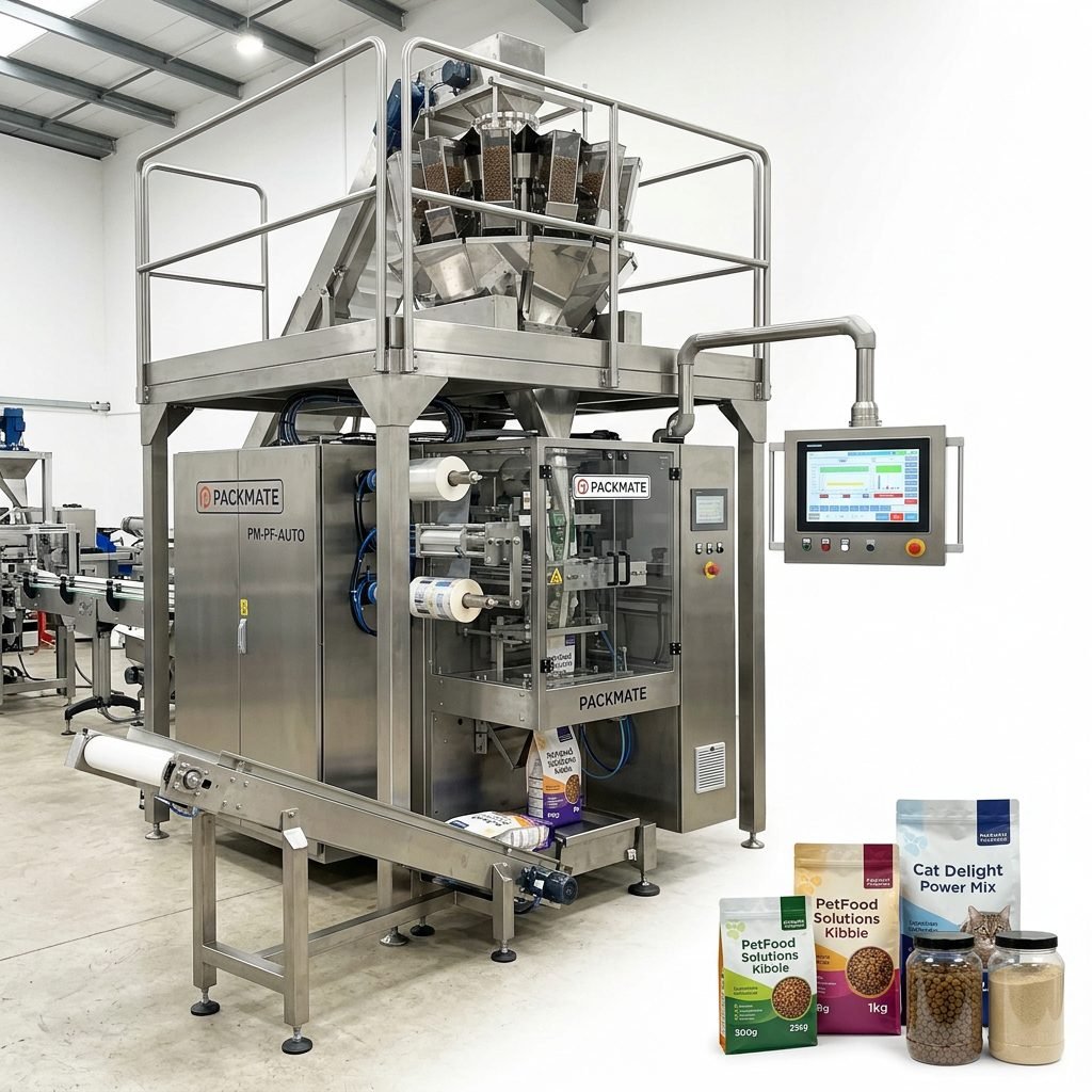 Automated Pet Food Packaging Machine for Granules and Powders