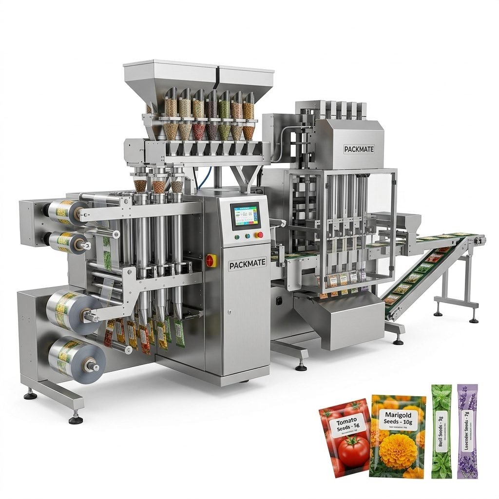 High-Speed Multi-Lane Seed Packaging Line