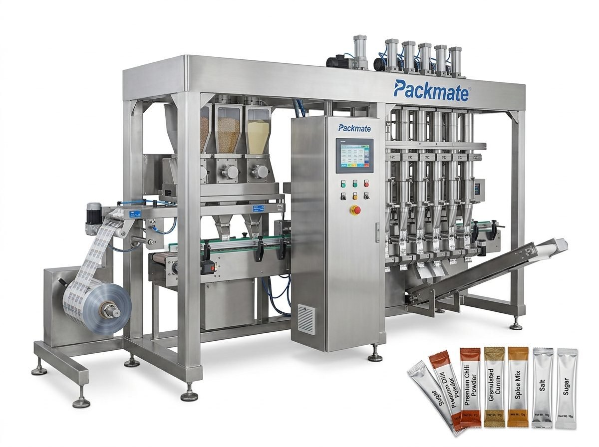 High Speed Multi Lane Stick Pack Spice Packaging Machine for Granules Powders