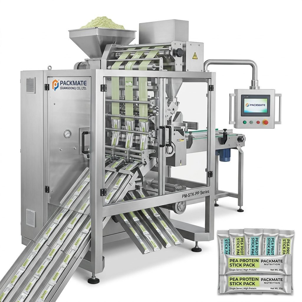 High Speed Pea Protein Powder Multi Lane Stick Pack Machine