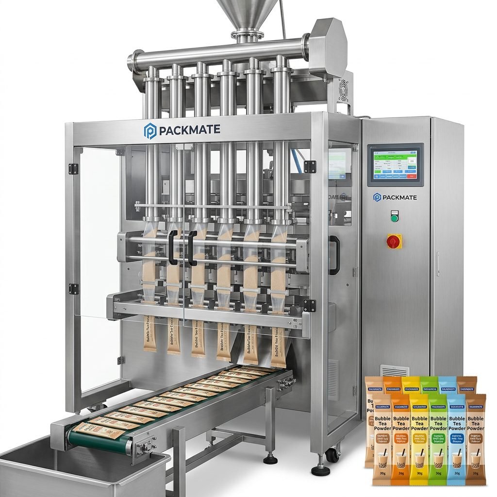 Multi Lane Automatic Stick Pack Machine for Bubble Tea Powder Packaging
