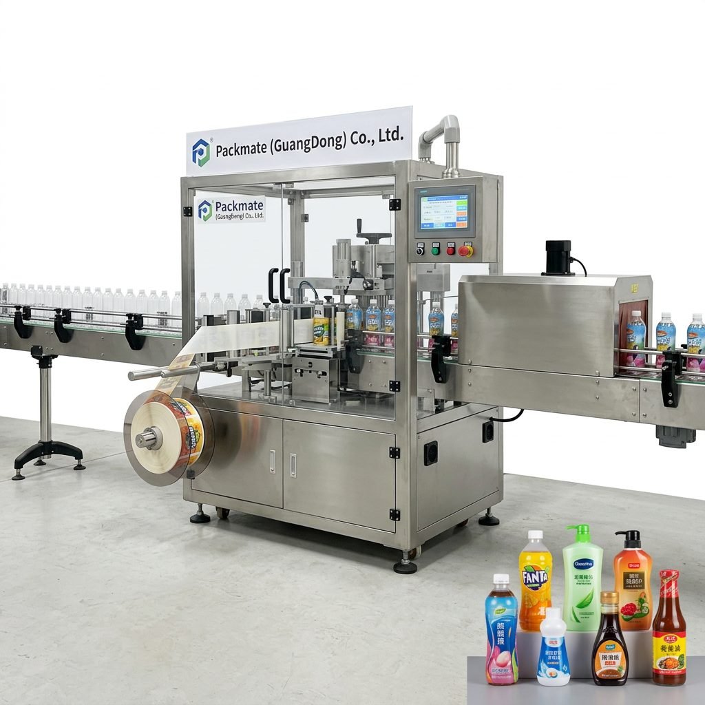 Sleeve Labeling Machine for Bottles High Speed Full Wrap Automatic Applicator